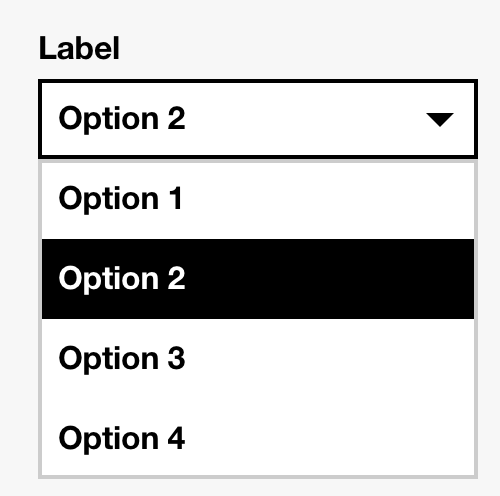 default concept on a Combobox component in Boosted.