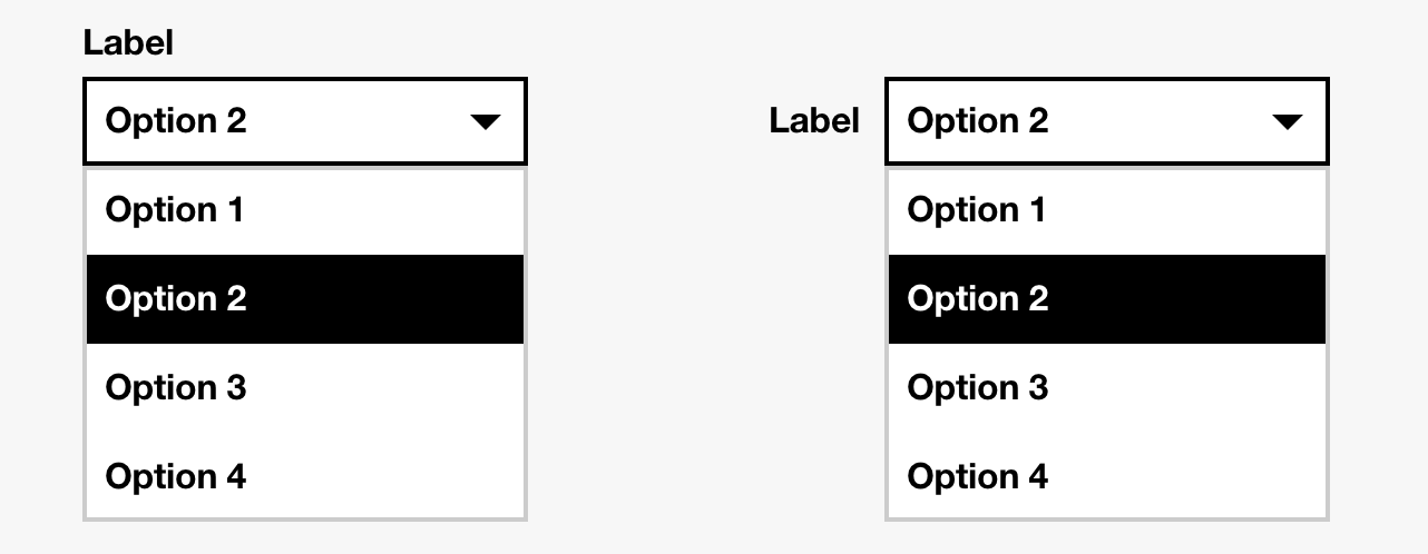 label-position concept on a Combobox component in Boosted.