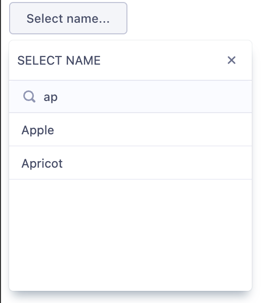 autocomplete-list concept on a Combobox component in Evergreen.