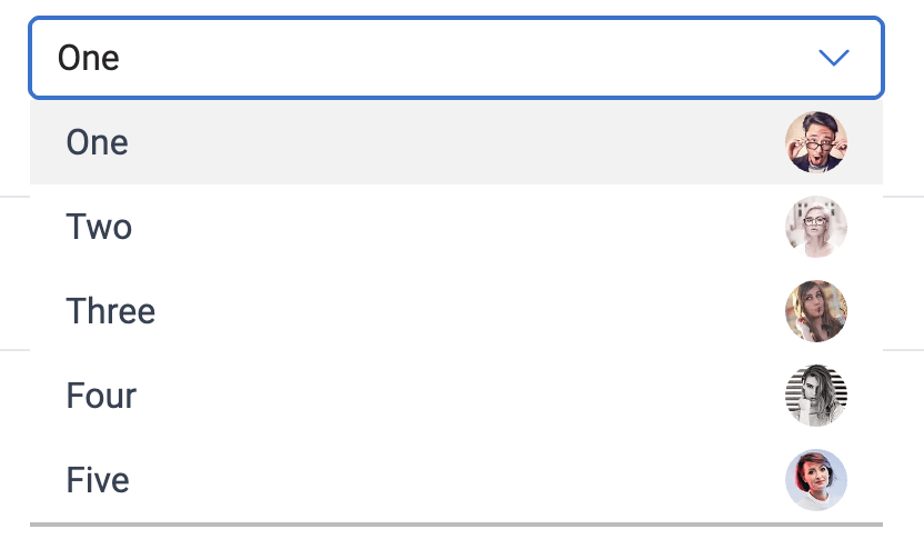 custom-select-option concept on a Combobox component in Tailwind Elements.