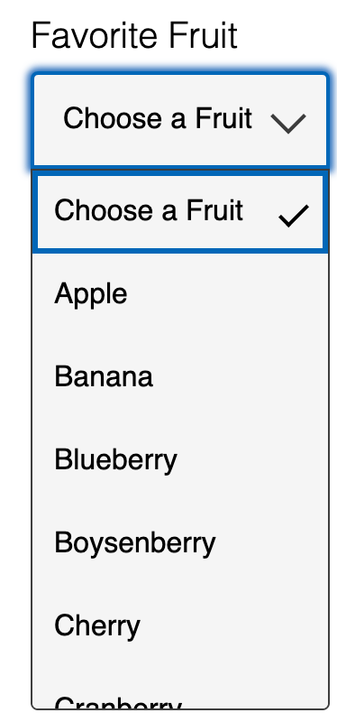 default concept on a Combobox component in WAI-ARIA.