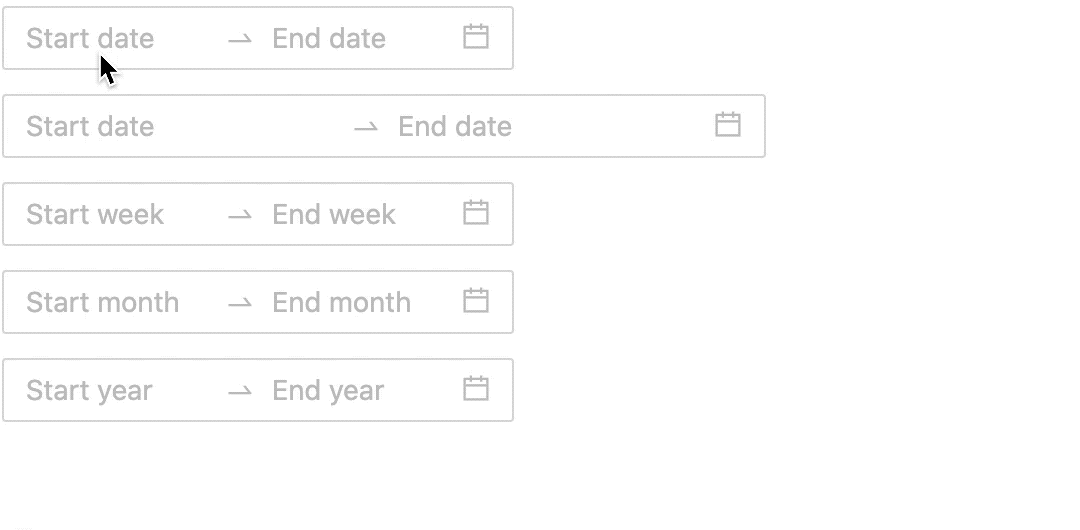 range concept on a Datepicker component in Ant Design.