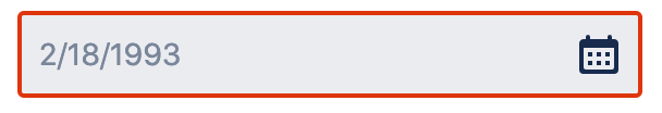 error concept on a Datepicker component in Atlaskit.