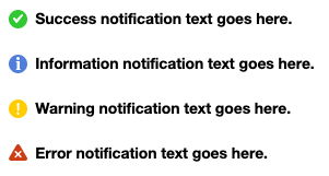 sizes concept on a Alert component in Boosted.