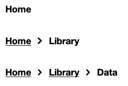 basic concept on a Breadcrumb component in Boosted.