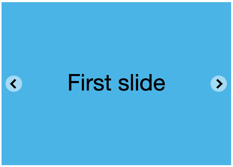 default concept on a Carousel component in Boosted.