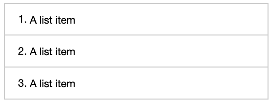 ordered concept on a List component in Boosted.