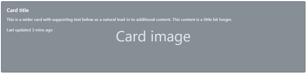 media concept on a Card component in Bootstrap.