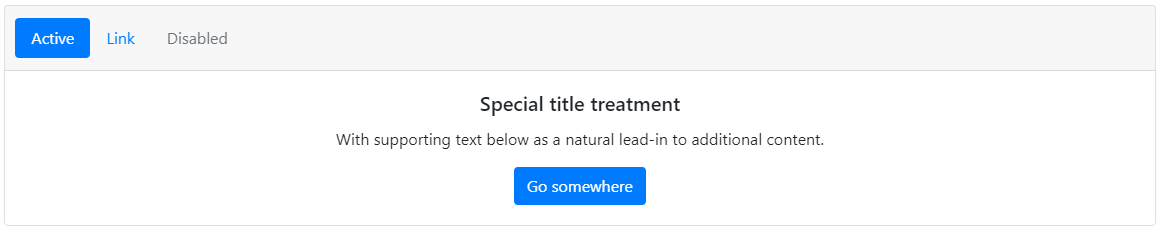 navigation concept on a Card component in Bootstrap.