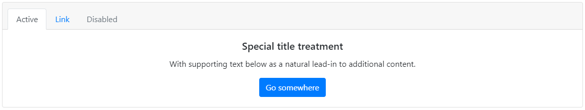 navigation concept on a Card component in Bootstrap.