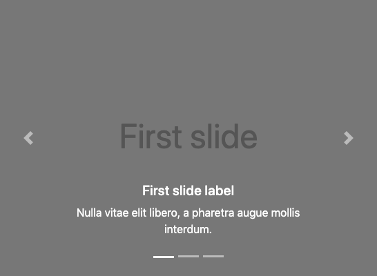 captions concept on a Carousel component in Bootstrap.