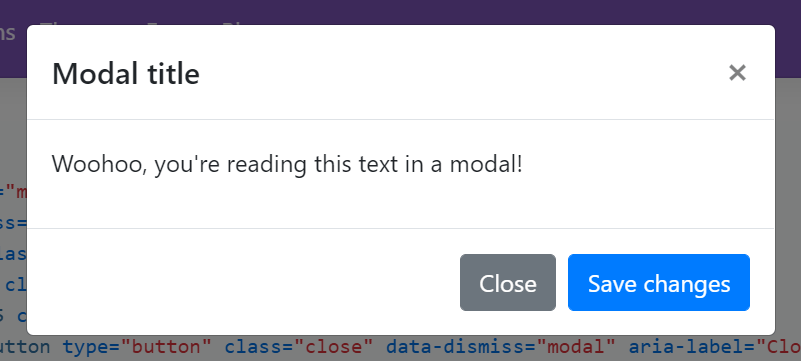 basic concept on a Dialog component in Bootstrap.