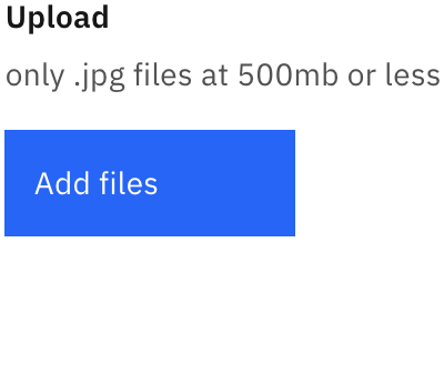 Default concept on a File component in Carbon Design System.