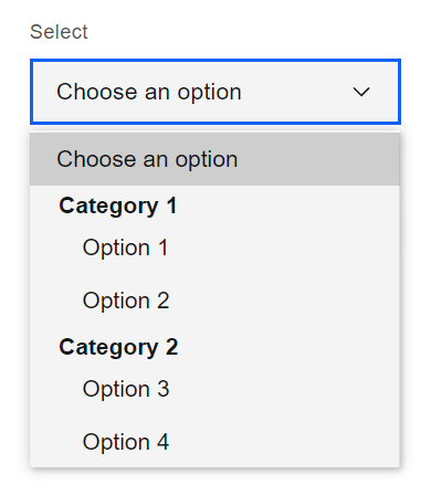 select concept on a Popup component in Carbon Design System.