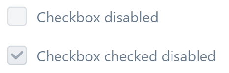 disabled concept on a Checkbox component in Evergreen.