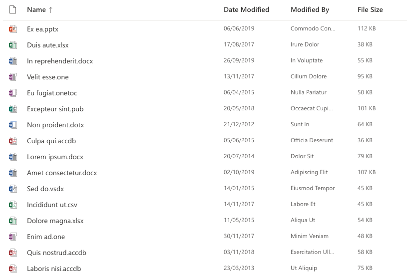 compact concept on a Table component in UI Fabric.