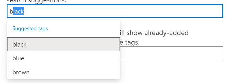 autocomplete concept on a Popup component in UI Fabric.