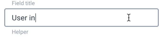 state concept on a InputText component in GoodBarber Design System.