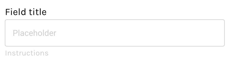 size concept on a InputText component in GoodBarber Design System.