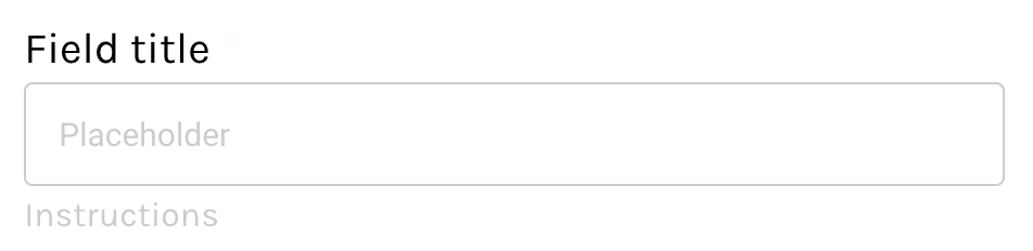 shape concept on a InputText component in GoodBarber Design System.