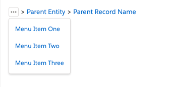 overflow concept on a Breadcrumb component in Lightning Design System.