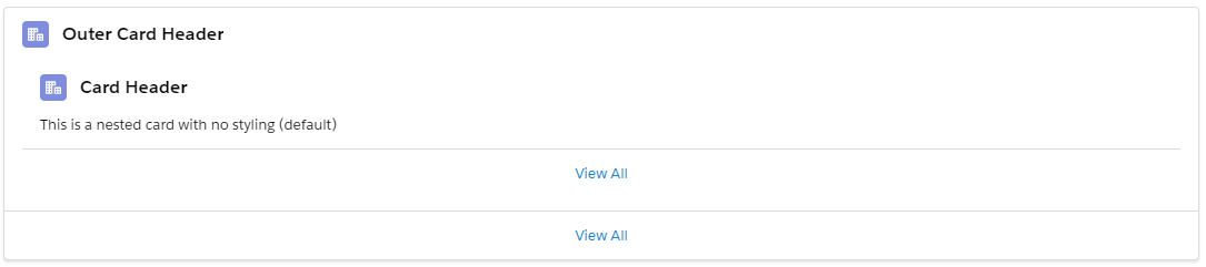 nested concept on a Card component in Lightning Design System.