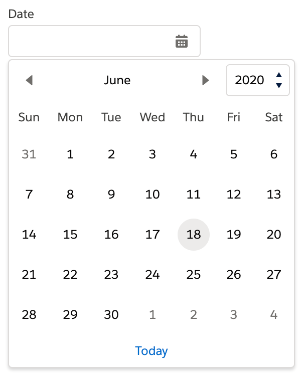 date-time picker concept on a Popup component in Lightning Design System.