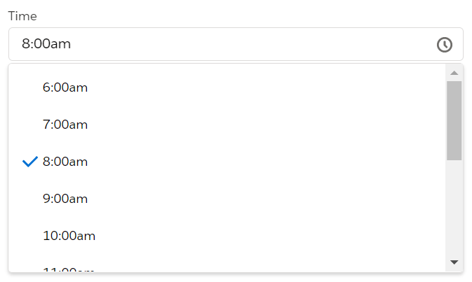 date-time picker concept on a Popup component in Lightning Design System.