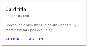 basic concept on a Card component in Material Components Web.