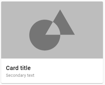 media concept on a Card component in Material Components Web.