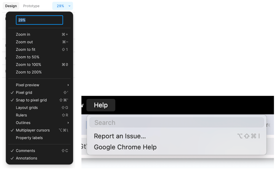 menubar examples with search input as a sibling of menuitems