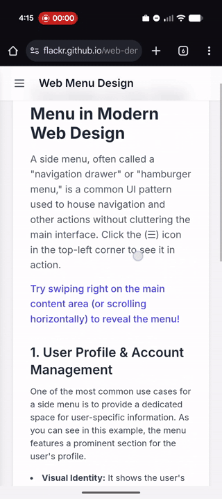 Overscroll Animation