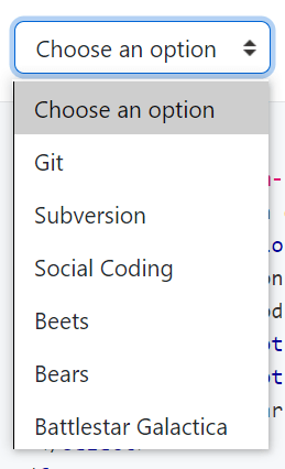 select concept on a Popup component in Primer Design System.