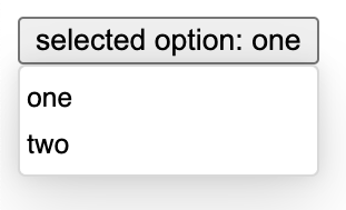 The rendering of a customizable select element with an author-provided button