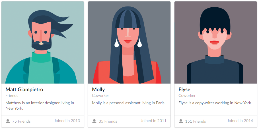group concept on a Card component in Semantic UI.