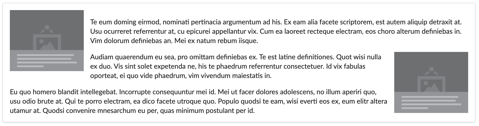 floated concept on a Image component in Semantic UI.