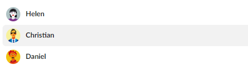 selection concept on a List component in Semantic UI.