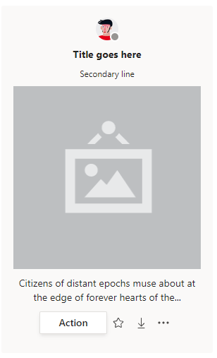 centered concept on a Card component in Stardust UI.